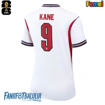 Anglia Harry Kane #9 Echipament de Fotbal Replică Mondial 2026 Femei Acasa